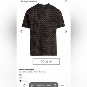Men’s Emporio Armani Chevron Tee *NEW*